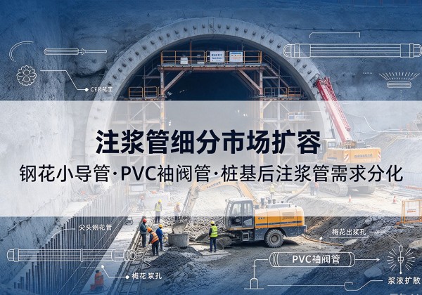 伊美注浆管细分市场扩容，隧道钢花小导管、PVC 袖阀管、桩基后注浆管需求分化
